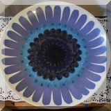P47. Arabia made in Finland Blue flower platter. Signed HLA/RS. 12.5” - $48 